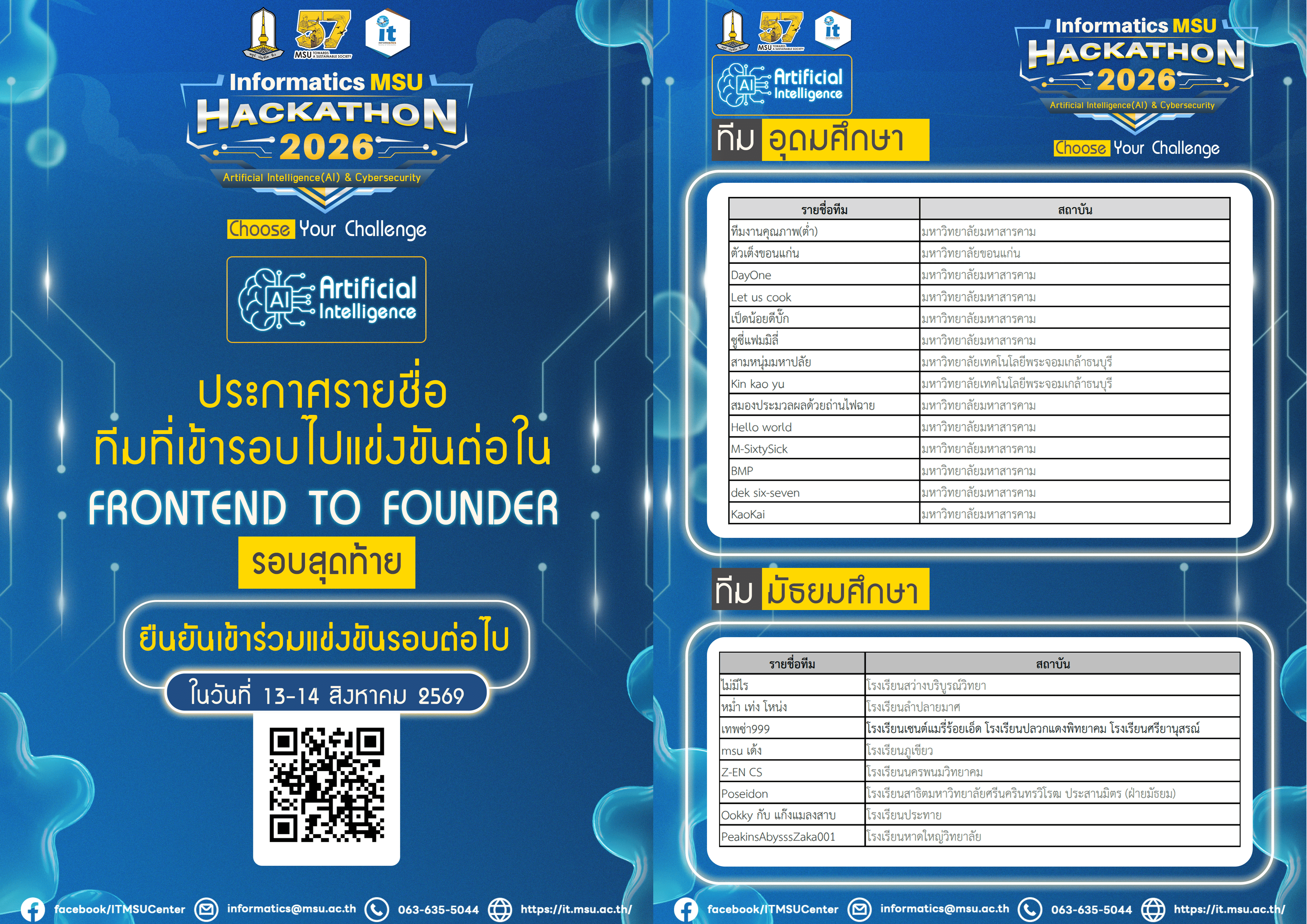 โปสเตอร์ Informatics MSU Hackathon